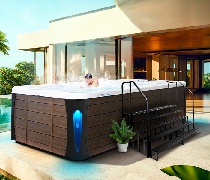 Calspas hot tub being used in a family setting - Anaheim
